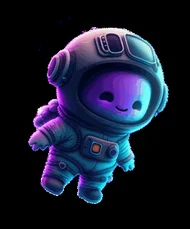 Astronaut schwebt im Raum